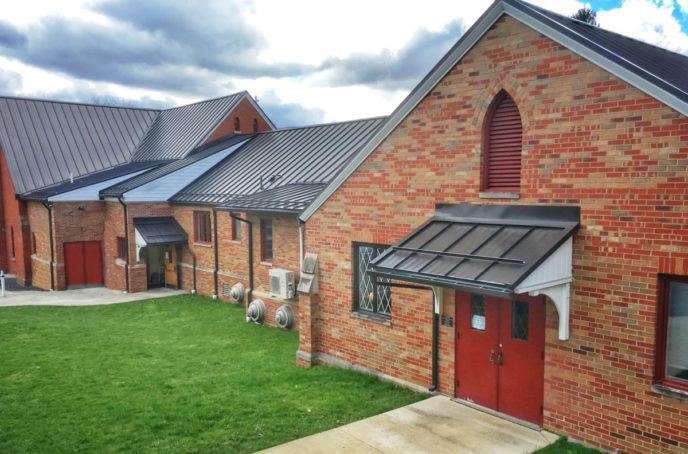 Lutheran Church standing seam metal roof replacement